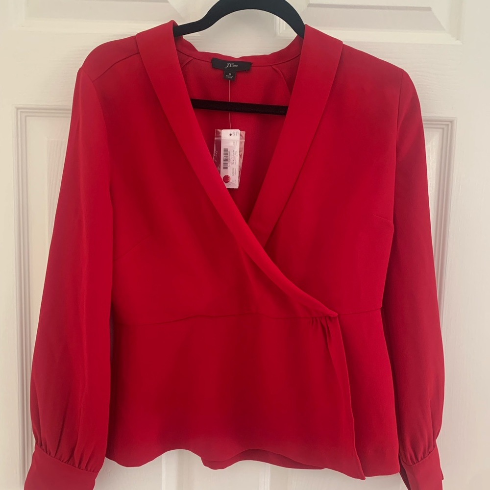 Jcrew 365 crepe faux wrap top